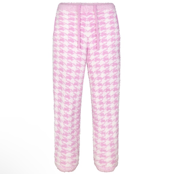 SKIMS COZY KNIT JOGGER LIMITED EDITION 'PETAL HOUNDSTOOTH' - Picture 8 of 11